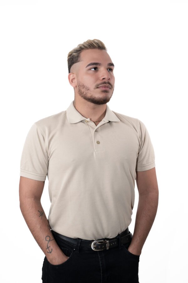 Camiseta Polo Caqui